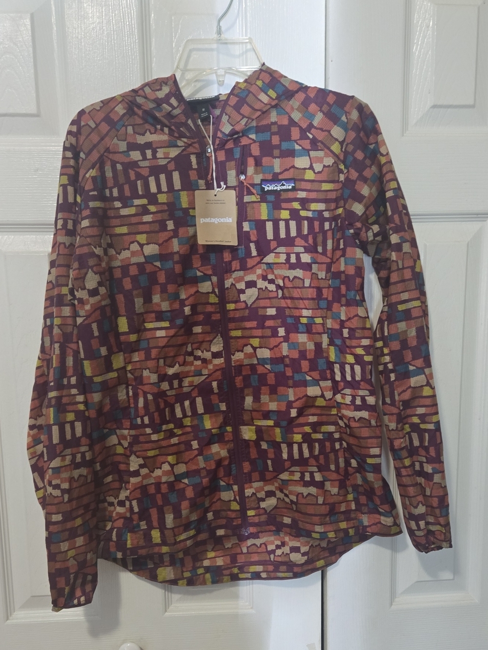 NEW Patagonia Houdini Multi-Pattern Hooded Lightweight Jacket M - Picture 2 of 11